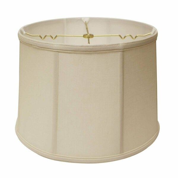 Homeroots 19 in. Off White Throwback Drum Linen Lampshade, Vanilla 469767